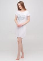 Нічна сорочка жіноча 020430177н сірий серце