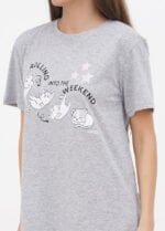 Нічна сорочка жіноча 020130082_сірий кішки - Зображення 3