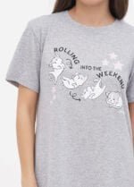 Нічна сорочка жіноча 020130082_сірий кішки - Зображення 4