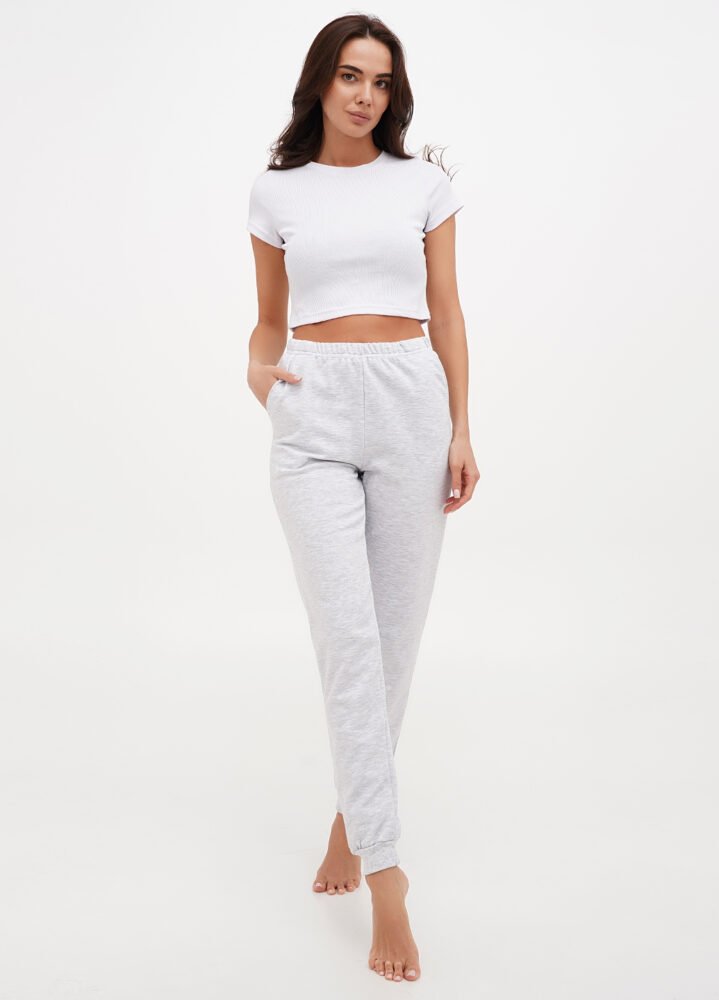 DSC00177 Брюки жіночі 0102310262_сірий меланж - Зображення 1