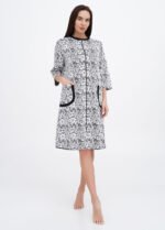 Халат жіночий 0030750217а_біло-чорний