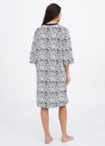 Халат жіночий 0030750217а_біло-чорний - Зображення 4
