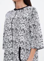 Халат жіночий 0030750217а_біло-чорний - Зображення 3