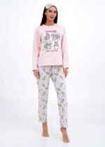 Піжама жіноча 010254120_пудровий кролик