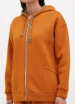 Кофта жіноча з леопардовими вставками 221654882к_гірчичний - Зображення 3