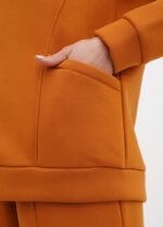 Кофта жіноча з леопардовими вставками 221654882к_гірчичний - Зображення 2