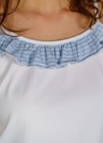 Піжама жіноча 010111201_біло-блакитний - Зображення 3