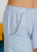 Піжама жіноча 010111201_біло-блакитний - Зображення 2