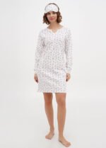 Нічна сорочка тепла 020140094_молочно-рожевий