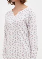 Нічна сорочка тепла 020140094_молочно-рожевий - Зображення 3