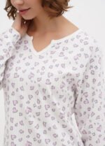 Нічна сорочка тепла 020140094_молочно-рожевий - Зображення 2