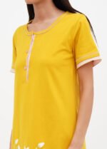 Нічна сорочка жіноча 020130156_гірчичний - Зображення 3