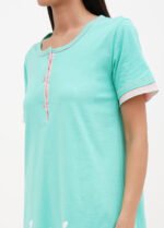 Нічна сорочка жіноча 020130156_ментоловий - Зображення 3