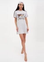 Нічна сорочка жіноча  020130082_сірий кава