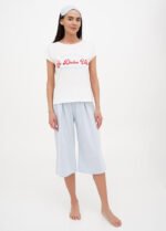 Піжама жіноча 010341256_біло-блакитний