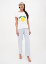 Піжама жіноча 010344257_біло-блакитний