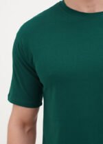 Футболка чоловіча базова 070130981ч_зелений - Зображення 2