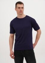 Футболка чоловіча базова 070130981ч_темно-синій