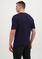Футболка чоловіча базова 070130981ч_темно-синій - Зображення 4
