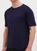 Футболка чоловіча базова 070130981ч_темно-синій - Зображення 3