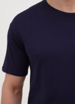 Футболка чоловіча базова 070130981ч_темно-синій - Зображення 2
