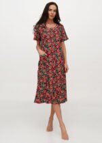 Халат жіночий 030120108_синьо-червоний