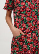 Халат жіночий 030120108_синьо-червоний - Зображення 3