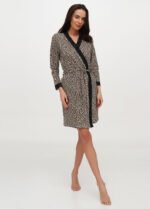 Халат жіночий з мереживом PREMIUM 030350203_леопардовий