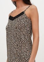 Нічна сорочка жіноча з мереживом PREMIUM 020310095_леопардовий - Зображення 3