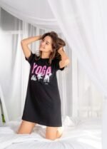 Нічна сорочка жіноча 020330082с_чорний йога - Зображення 2