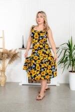 Сарафан «Квіткова фея» 040120055_синьо-жовтий