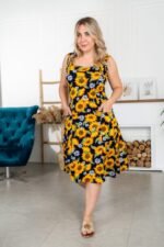 Сарафан «Квіткова фея» 040120055_синьо-жовтий - Зображення 4