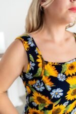 Сарафан «Квіткова фея» 040120055_синьо-жовтий - Зображення 3