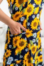 Сарафан «Квіткова фея» 040120055_синьо-жовтий - Зображення 2