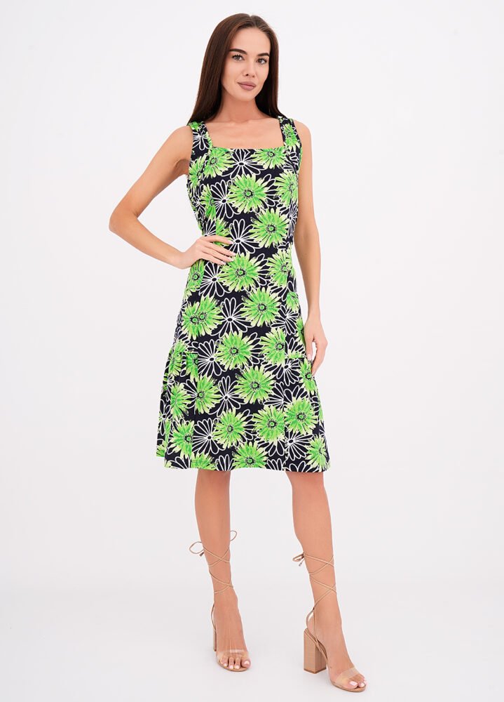 _DSC4550 Сарафан «Квіткова фея» 040120055_зелено-синій - Зображення 1