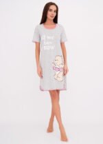 Нічна сорочка жіноча 020130158_сірий ведмідь