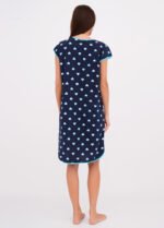 Нічна сорочка жіноча 020120192_темно-синій - Зображення 4