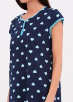 Нічна сорочка жіноча 020120192_темно-синій - Зображення 3