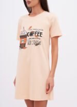 Нічна сорочка жіноча 020130082_пісочна кава - Зображення 3