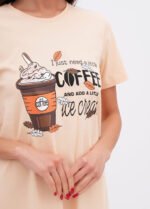 Нічна сорочка жіноча 020130082_пісочна кава - Зображення 2