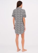 Нічна сорочка жіноча 020130090_біло-чорний - Зображення 4