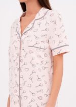 Нічна сорочка жіноча 020130090_пудровий - Зображення 3