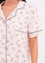 Нічна сорочка жіноча 020130090_пудровий - Зображення 4