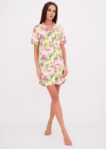 Нічна сорочка жіноча 020130090_вершковий фламінго
