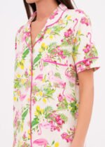 Нічна сорочка жіноча 020130090_вершковий фламінго - Зображення 3