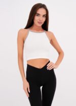 Топ жіночий 110320053_біло-сірий