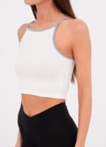Топ жіночий 110320053_біло-сірий - Зображення 3