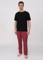 Штани чоловічі 190224264_червоно-чорний