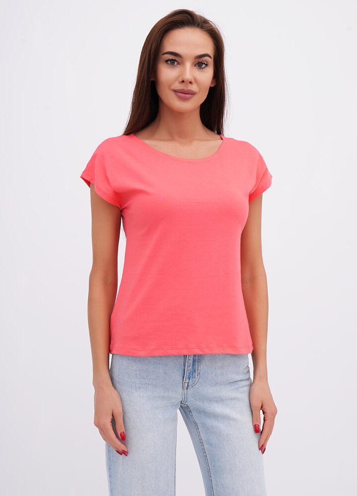 DSC06167 Футболка жіноча 070230187_кораловий - Зображення 1