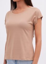 Футболка жіноча 070230187_бежевий - Зображення 3